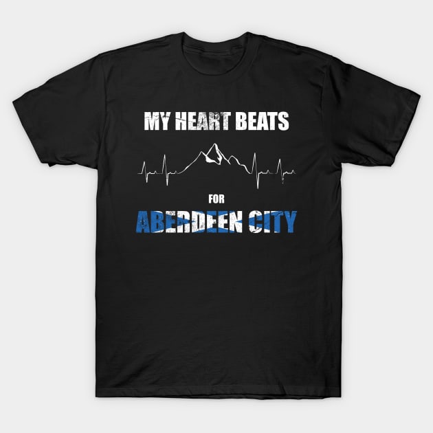 Schottland Heartbeat Aberdeen City T-Shirt by Wikstroem